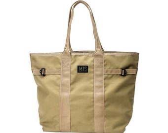 Coyote Tan Cordura Nylon Tote Bag: Water-Resistant, Multi-Pocket, Made in USA