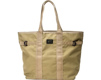 Multi Tote Bag - Coyote Tan | 100% Made in the USA | Multi-pockets & Mesh pockets | Cordura Nylon | Water-resistant Urethane coating