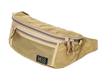 Coyote Tan Mesh Waist Bag - 500D Cordura Nylon, USA Made
