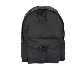 Black Nylon Daypack S: Water-Resistant USA Made Backpack