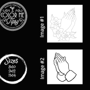 Predrawn/ Praying Hands/ Presketched/ Bible Study/ Sunday School / Christian art/ Teen/ Adult/ Mother&#39;s Day/ Easter/Birthday