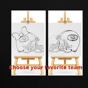 Predrawn canvas / PreSketched / Outlined Canvas / Football/ NFL/ DIY Paint Party / Paint & Party / Canvas painting/ Superbowl/ Valentines
