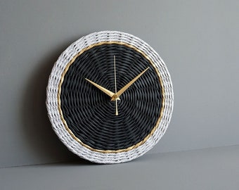 1st Anniversary Gift For Couple, Personalised Paper Wall Clock, Unique Traditional First Wedding Anniversary Present