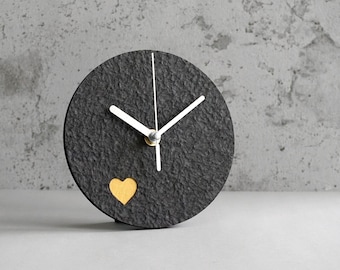 Paper anniversary Gift For Couple, Unique Recycled Paper Desk Clock, Eco Friendly Wedding Gift, Housewarming Gift For New Home Owner