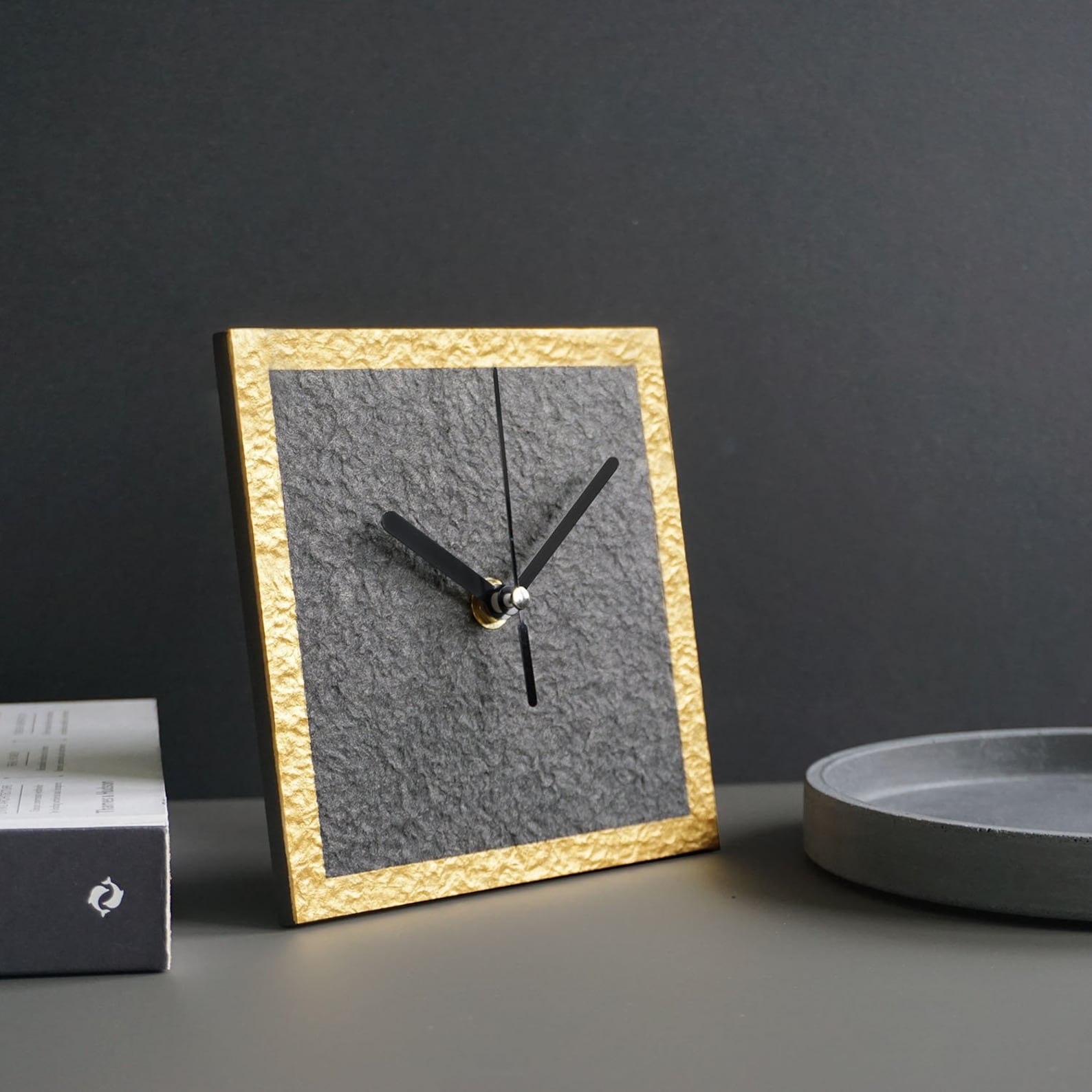 Modern Minimalist Desk Clock Recycled Paper Mantel Clock Etsy UK