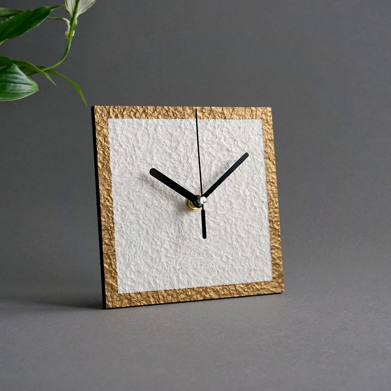 Handmade Recycled Paper Desk Clock 1st Anniversary Gift for - Etsy