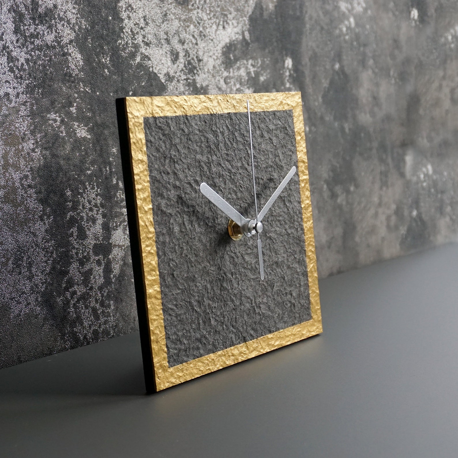 Modern Minimalist Desk Clock Recycled Paper Mantel Clock Etsy UK