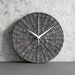 Grey Handwoven Wall Clock for Modern Industrial Interior Eco - Etsy