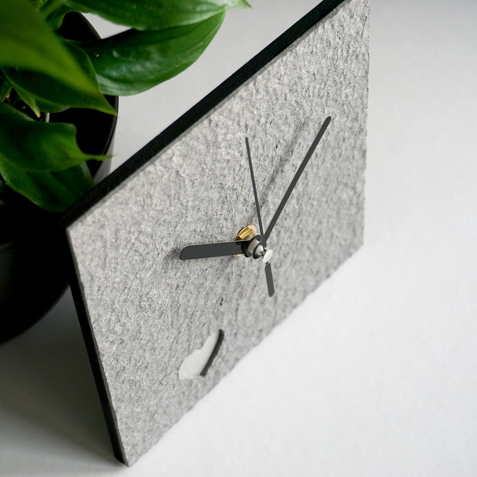 Minimalist Industrial Square Clock Modern Grey Mantel Clock Etsy