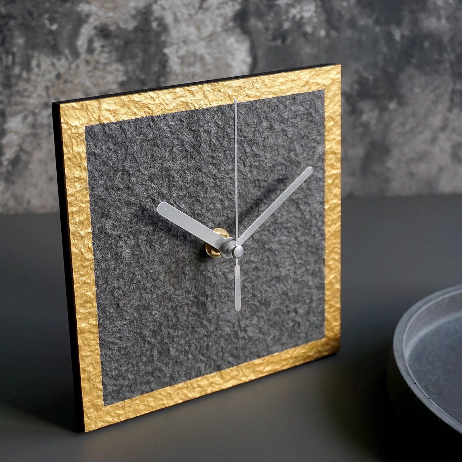 Modern Minimalist Desk Clock Recycled Paper Mantel Clock Etsy UK
