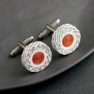Regalo per il primo anniversario di matrimonio per il marito, gemelli di carta personalizzati fatti a mano con le vostre promesse nuziali o i testi delle canzoni, regalo per il settimo anniversario di matrimonio per lui