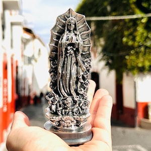 Virgin of Guadalupe Statue Silver 999
