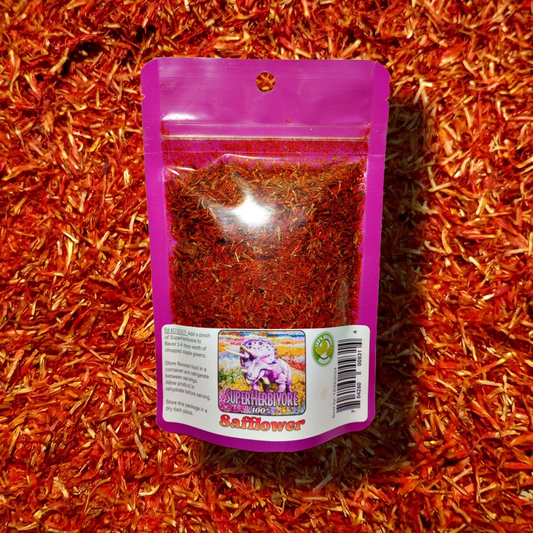 100% Safflower Superherbivore Food Topping for Reptiles