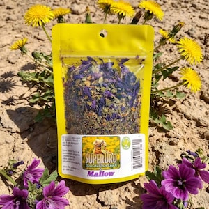 Mallow + Dandelion leaf - SuperUro ( food topping for Uromastyx )