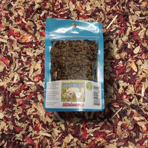 Hibiscus + Plantain leaf - SuperTortoise ( food topping for Tortoises )