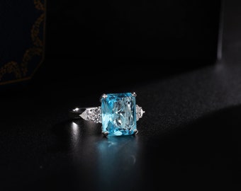 Aquamarine ring replica ring Meghan Markle Princess Diana