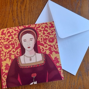 Anne Boleyn Tudor kartka z pozdrowieniami pusta w środku