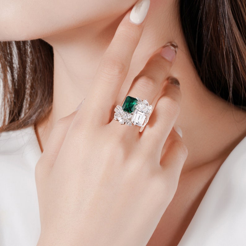 Jackie Kennedy Replica Engagement Sterling Silver Ring Etsy