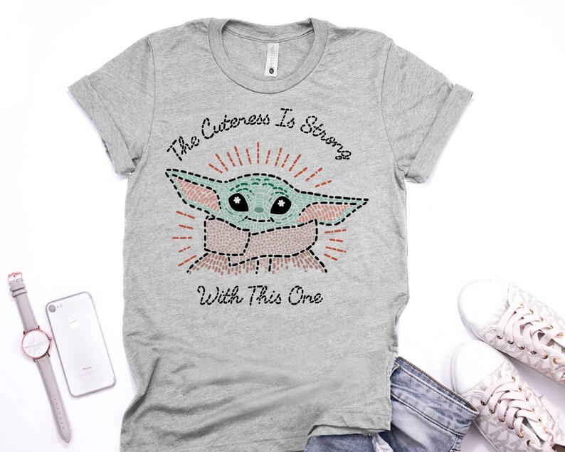 Baby Yoda Shirt Movie Shirt Tanktop Yoda Shirt Yoda Lover Sweatshirt Hoodie The Mandalorian The Child Cuteness Is Strong T-Shirt