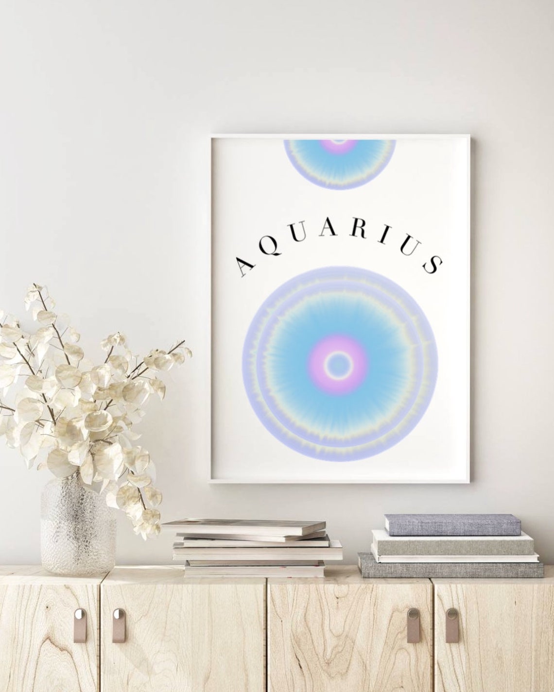 Aquarius Zodiac Poster Astrology Print Aura Energy Poster Etsy
