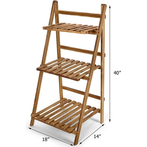 Tiered Plant Stand, 3-Tier Bamboo Plant Rack, Wood Plant Rack, Corner shops Plant Stand, Plant Ladder,
