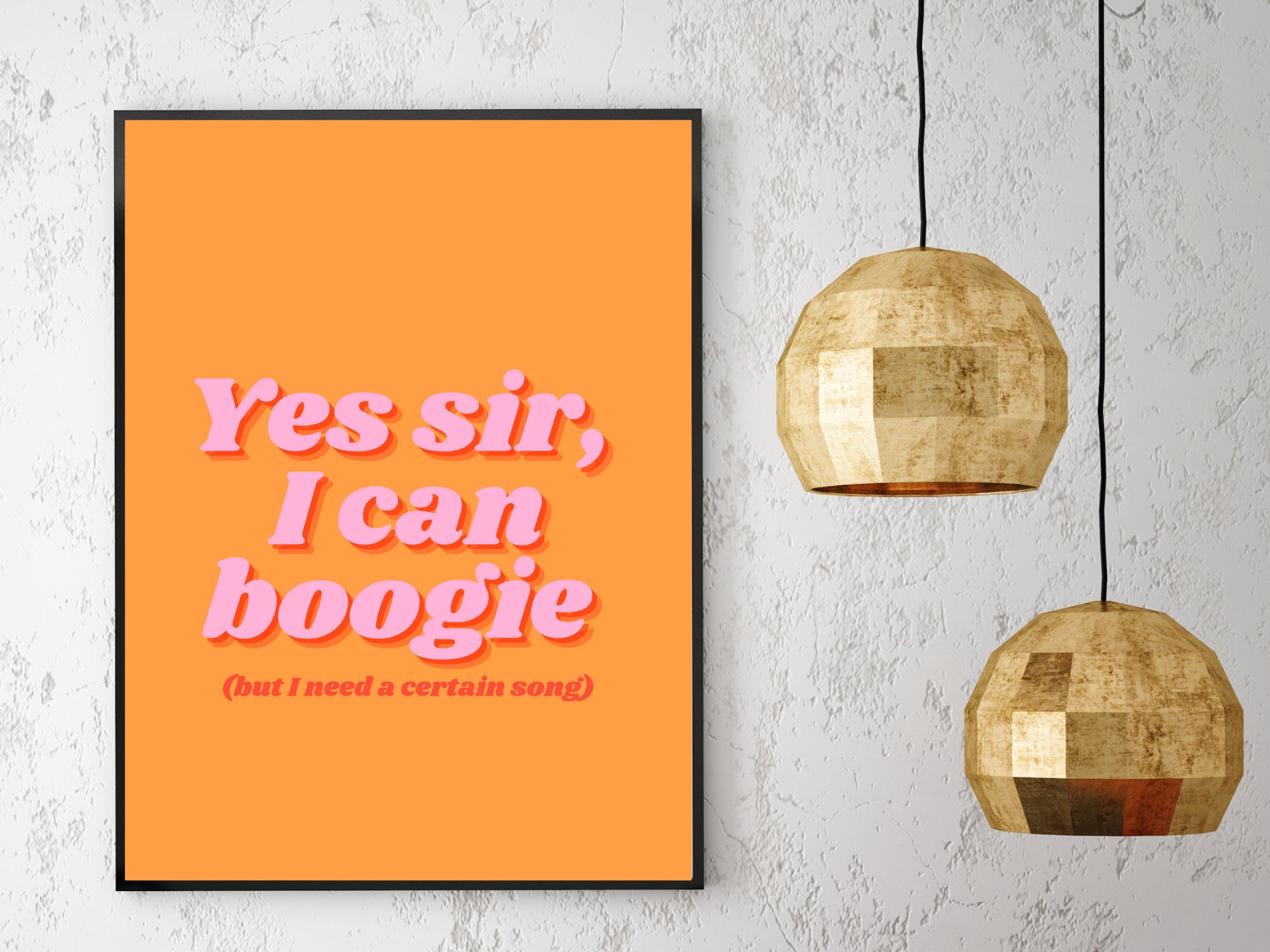 Yes Sir I Can Boogie Print Baccara Music Print Lyrics Etsy
