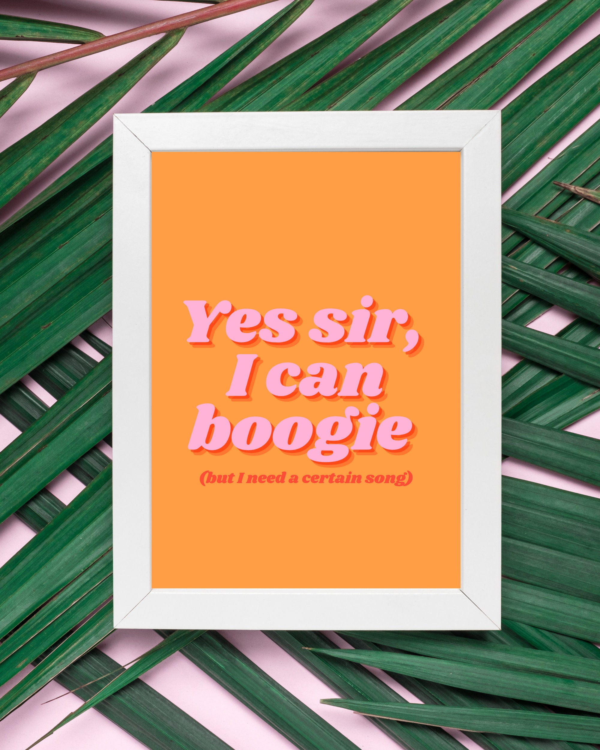 Yes Sir I Can Boogie Print Baccara Music Print Lyrics Etsy