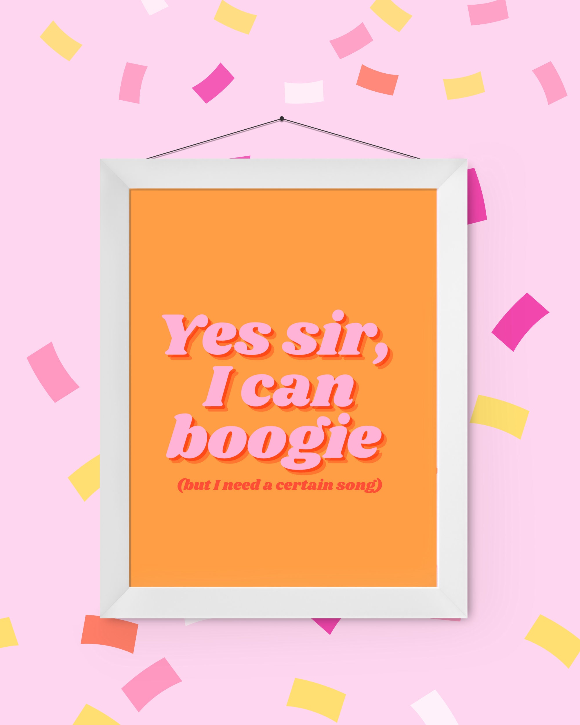 Yes Sir I Can Boogie Print Baccara Music Print Lyrics Etsy