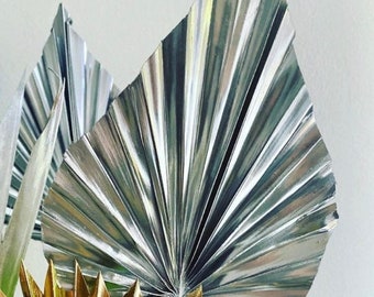 Silver Palm spears, Sun Palm Spears. Dried Palm Leaf. Cake topper decor.