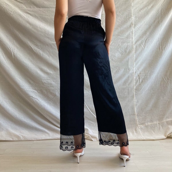 Crochet Lace Pants Etsy