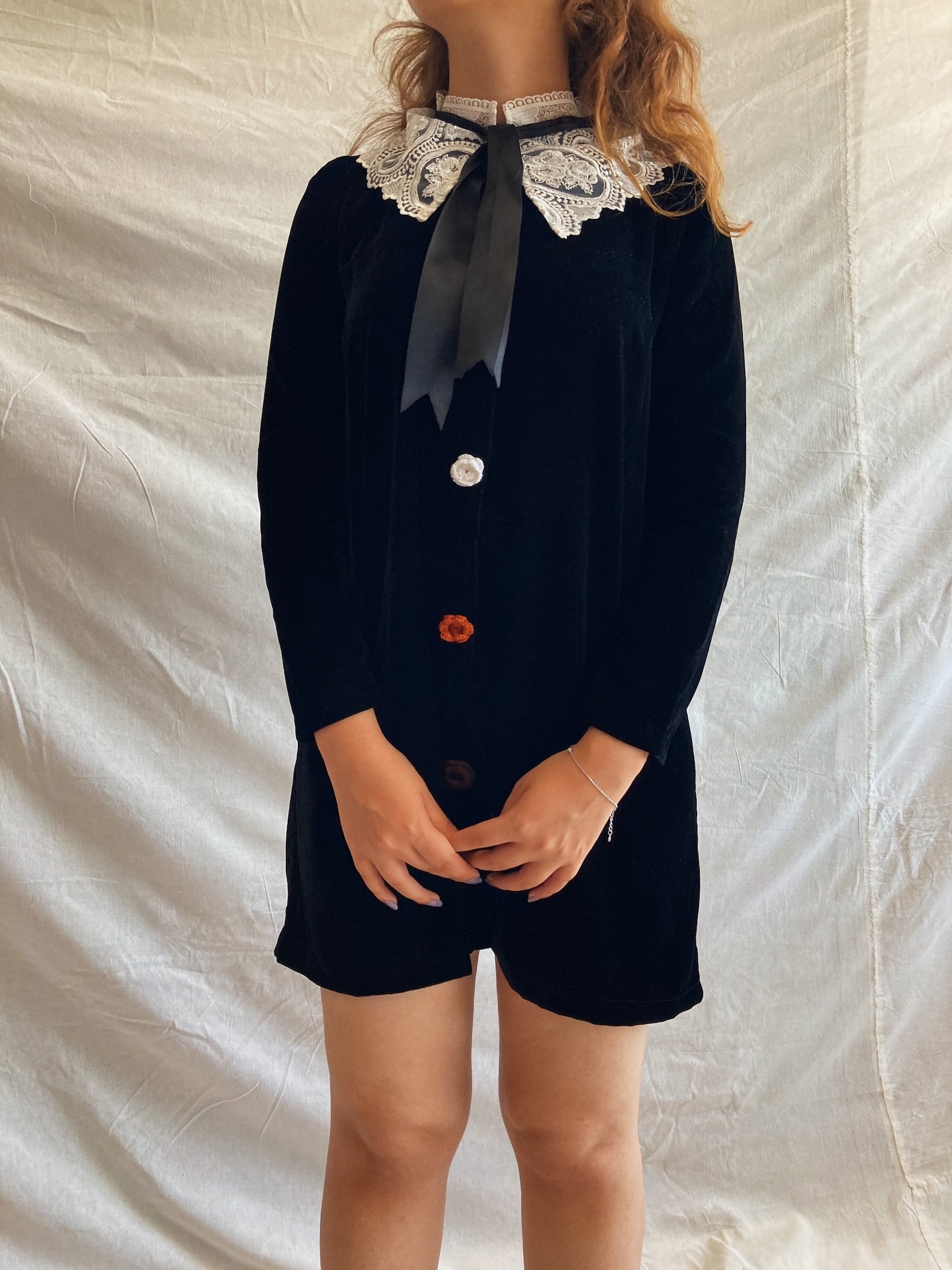 14370 Black Velvet Mini Dress main image 1