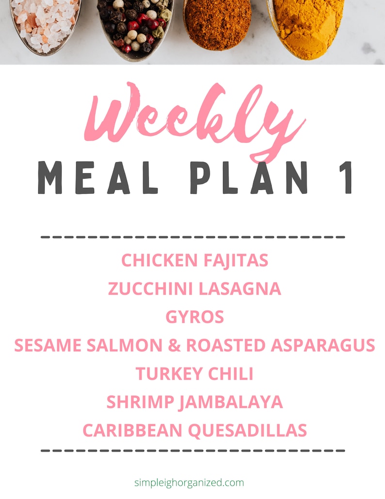 Recipe Binder Kit, Weekly Meal Planner Printable, Recipe Card, Busy Moms, Meal Plan, GoodNotes Planner, 28 Family Dinner Meals, 44 Pages image 3