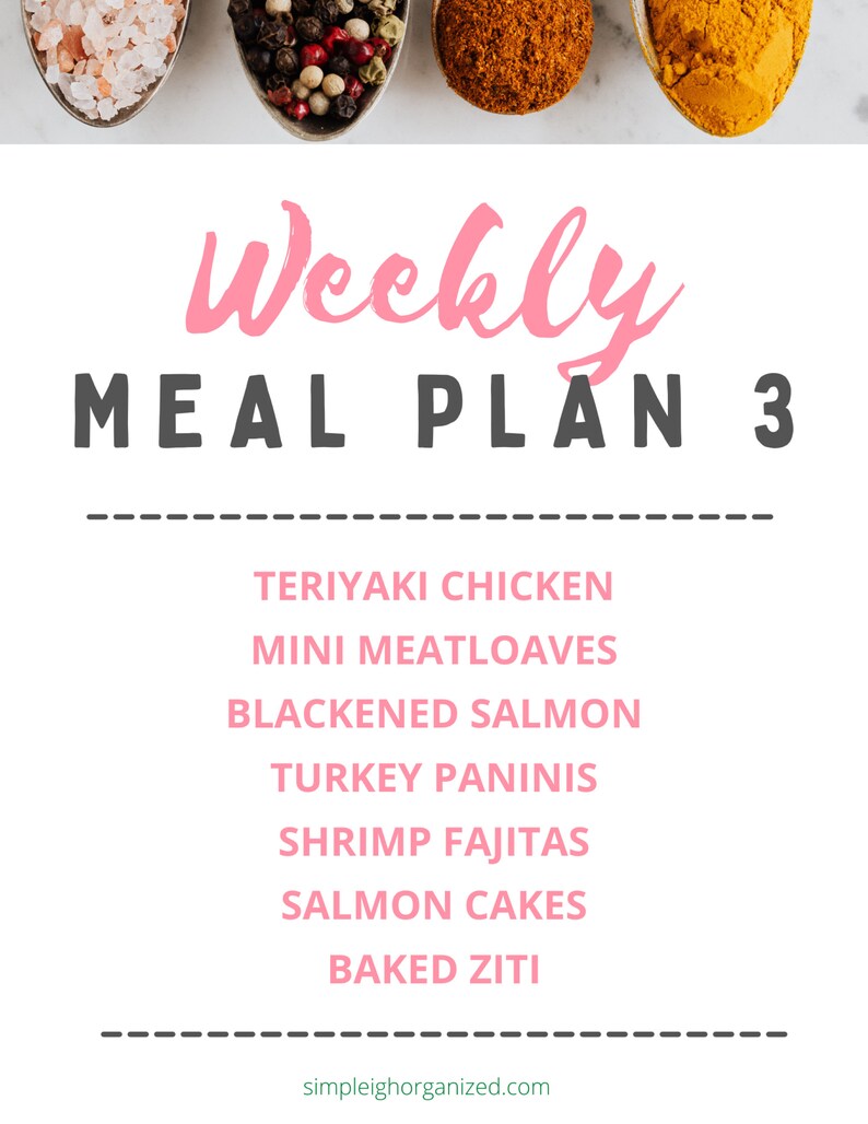 Recipe Binder Kit, Weekly Meal Planner Printable, Recipe Card, Busy Moms, Meal Plan, GoodNotes Planner, 28 Family Dinner Meals, 44 Pages image 5