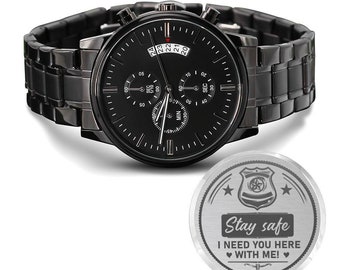 Police Officer Gifts, Law enforcement gifts, Gift for husband, Christmas gift for a policeman, Personalized police officer watch