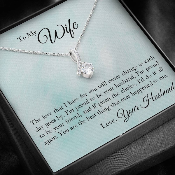 Gift for wife~ To My Wife Necklace, Christmas gift, Valentines day Gift For My Wife, Romantic Wife Gift, Wife Birthday Surprise