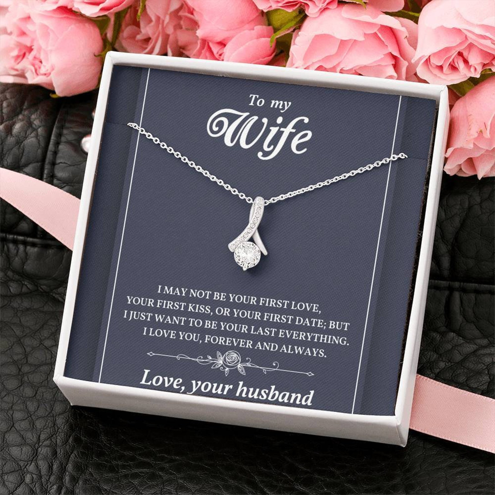 To my wife Appreciation necklace for wife Birthday gift for Etsy