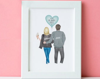 Couple Print - Birthday Gift, Love Print, Couples Gift Print, Personalised Couple Print, Anniversary