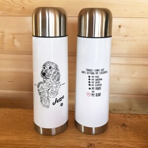 Borraccia Cockapoo, Borraccia per passeggiate con il cane, Regalo per chi passeggia, Borraccia per chi passeggia con il cane, Regalo per cuccioli di Cockapoo, Papà Cockapoo, Mamma Cockapoo, Borraccia per passeggiate con il cane
