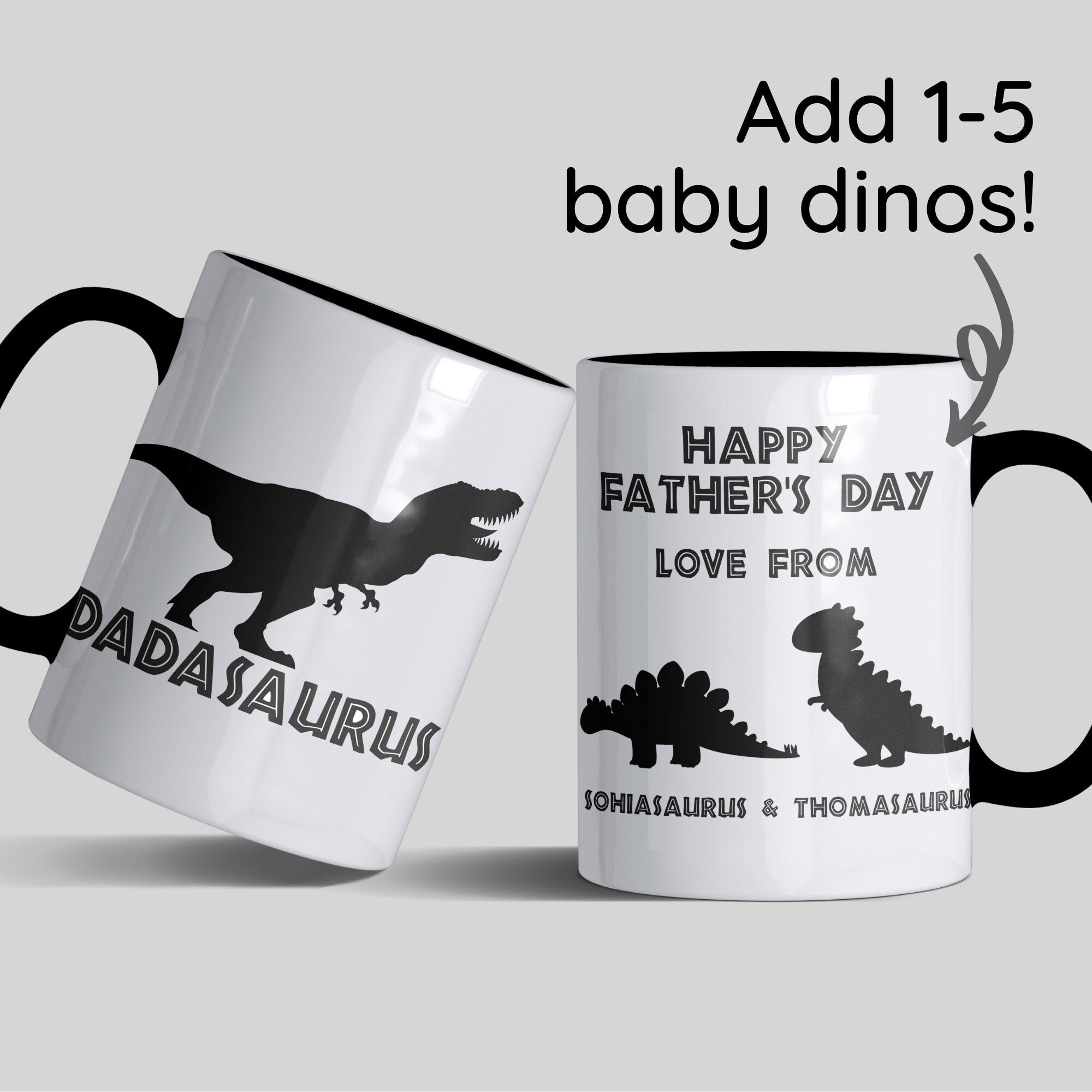 Dadasaurus Mug, Dad Birthday Gift, Papasaurus, Grandpa gift, Daddy Mu…