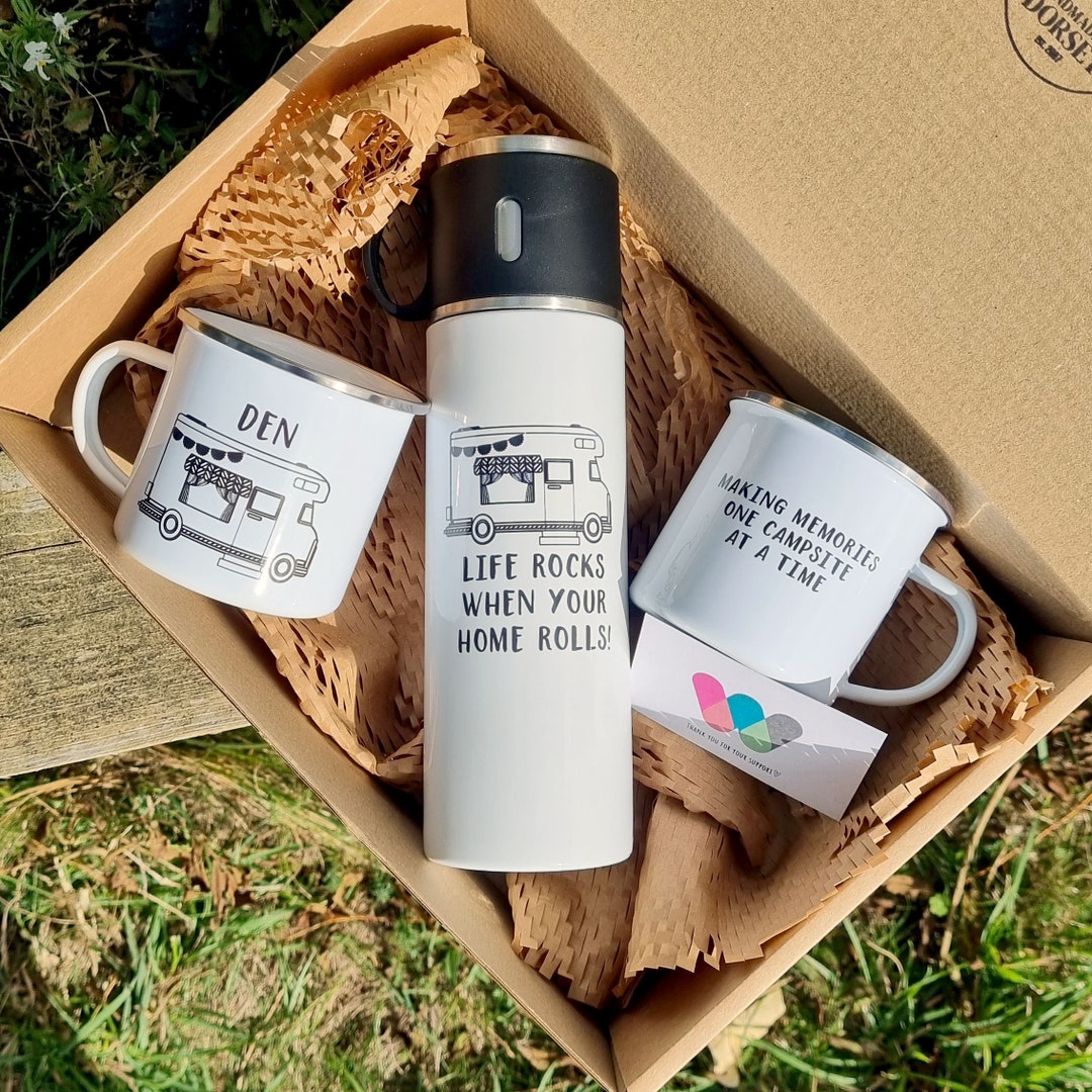 Motorhome Mug and Flask Set Campervan Gift Flask Caravan Etsy