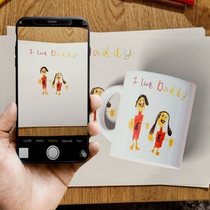 11oz White Custom Photo And Text Mug, Personalised Mug, Custom Mug, Photo Printed Mug, Personalised Gift from Photo, Fathers Day Gift