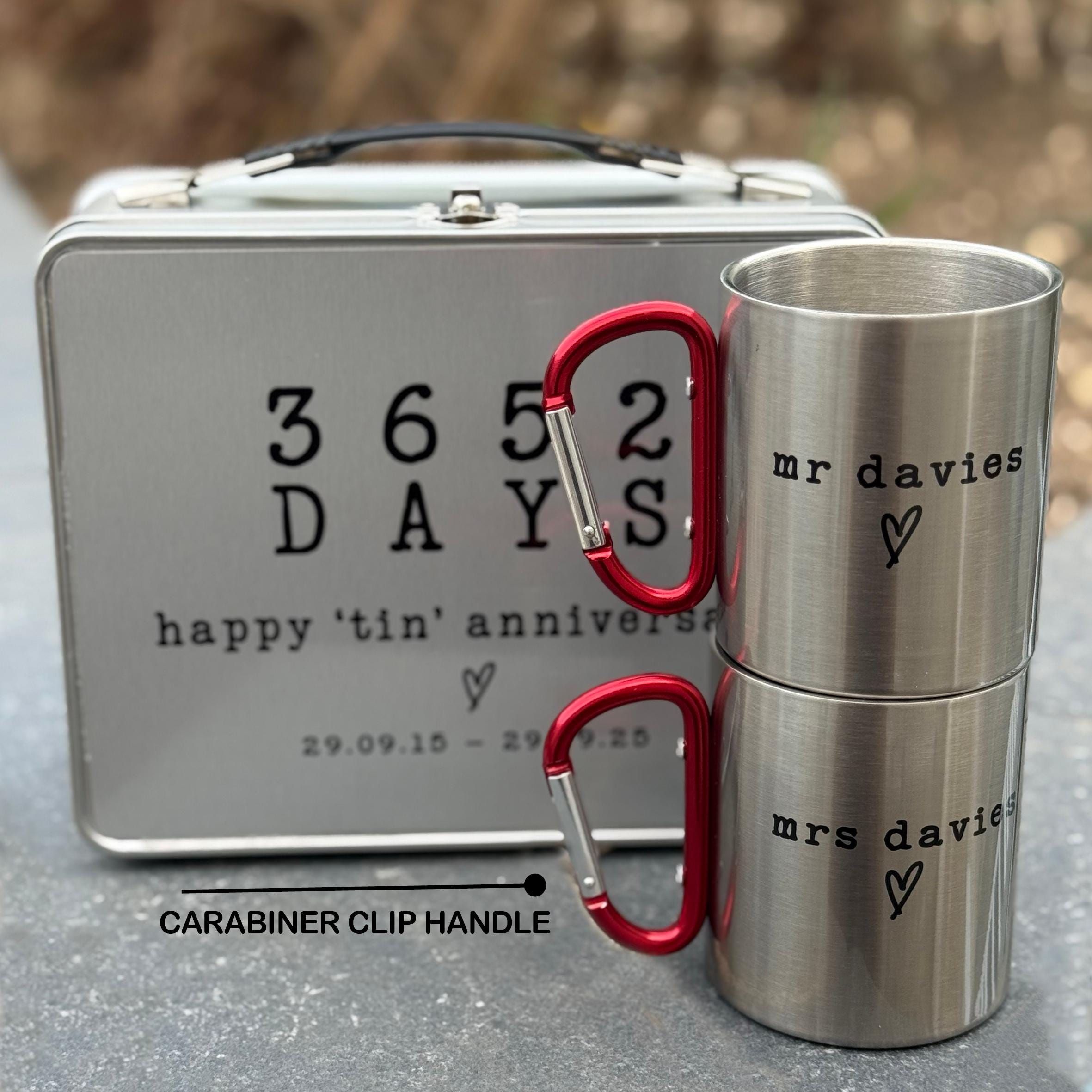 10 Year Anniversary Tin and Mug Set, Tin Anniversary Gift, Ten Year ...
