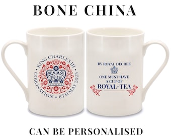 Coronation Souvenir Mug, King Charles Bone China Cup, 70th Gift, Grandma Birthday, Nanny Mug, Royal Bone China, Fathers Day Gift, For Gran