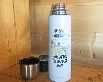 Wandelfles, wandelfles, thermische beker Walkers, thermische beker wandelaar, wandelcadeau, cadeau wandelaars