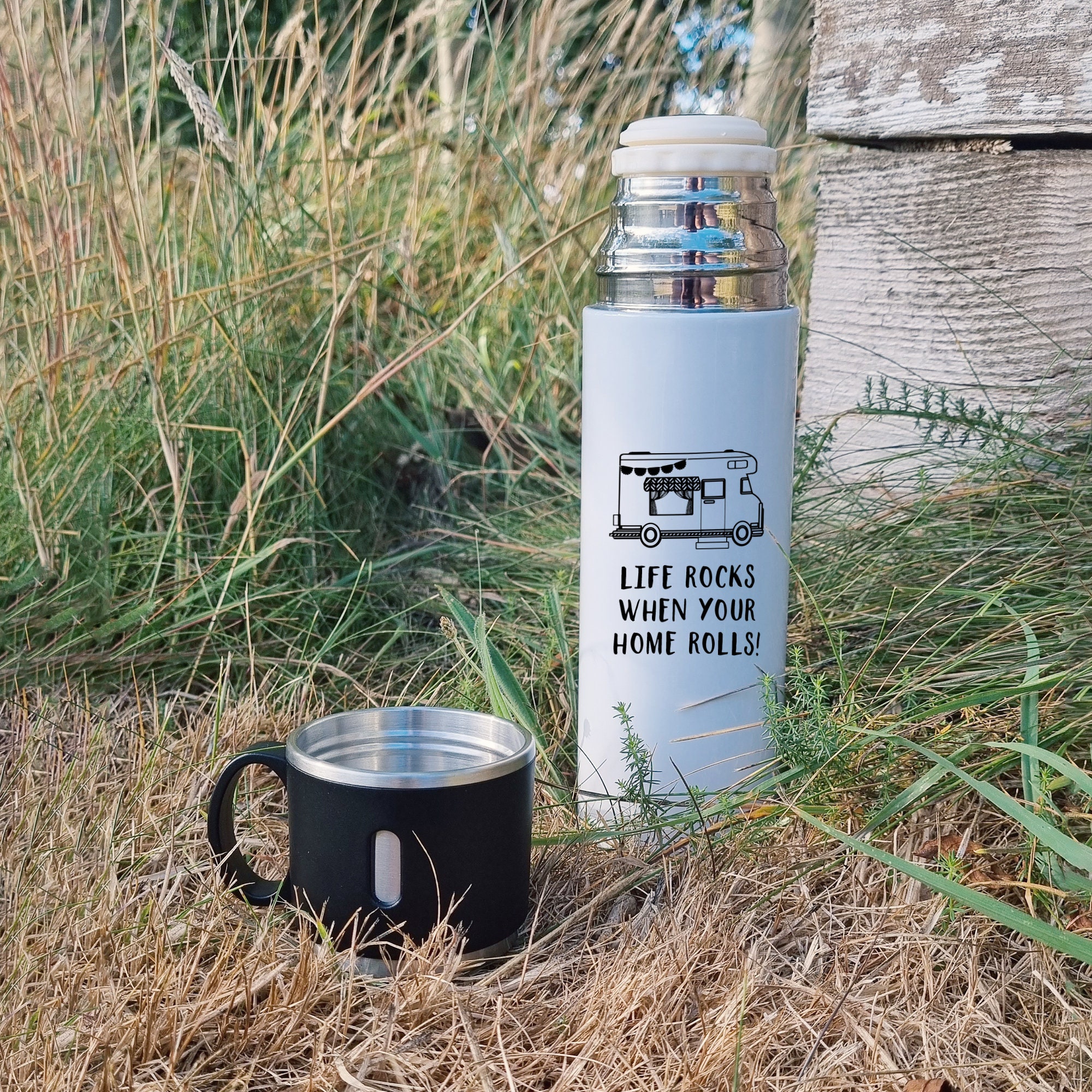 Motorhome Mug and Flask Set Campervan Gift Flask Caravan Etsy