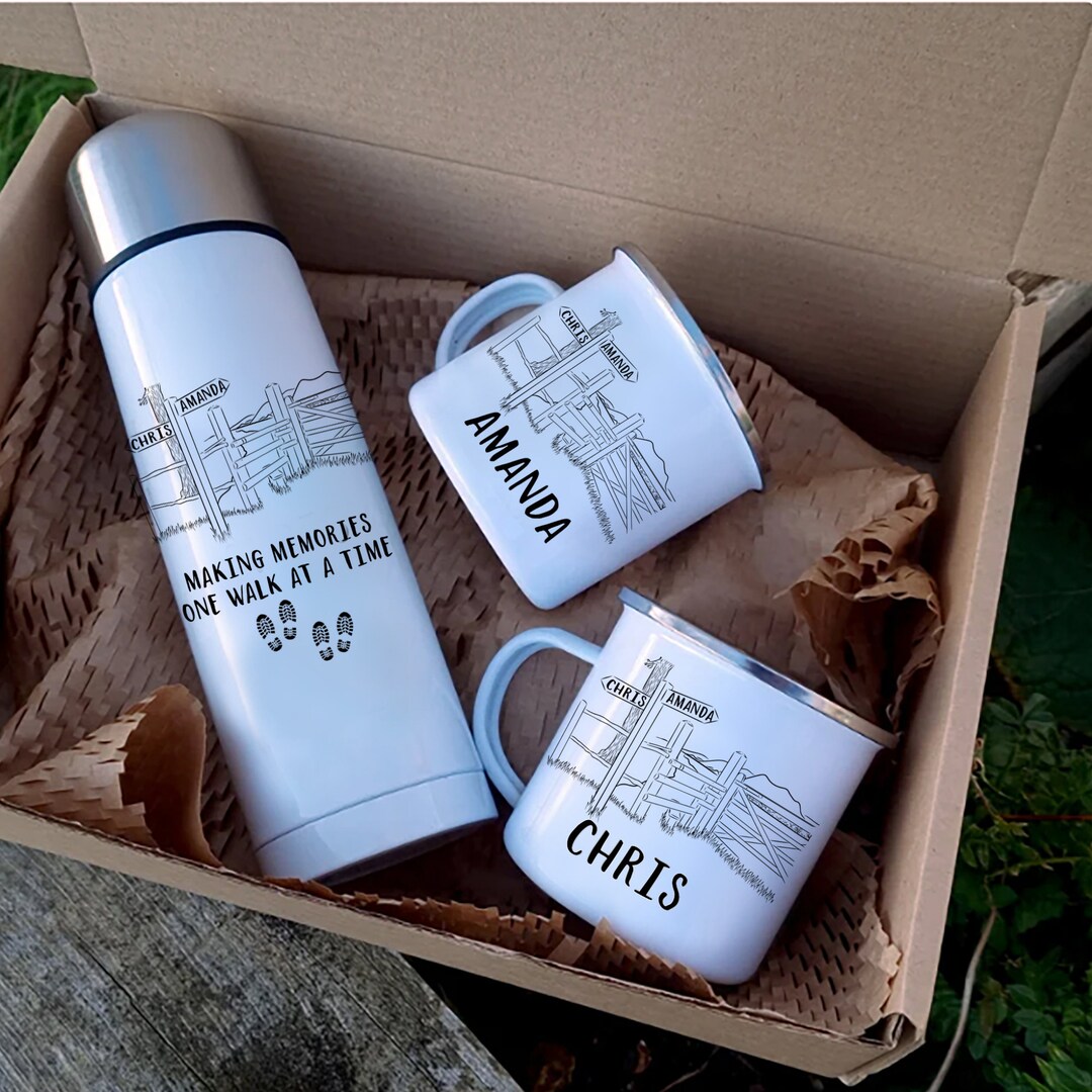 Walkers Mug and Flask Set Personalised Hikers Flask Custom Etsy UK