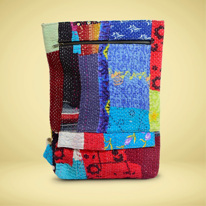 Laptop Backpack Teen Backpack Vintage Hand Quilted Campus Bag Stylish Hiking Backpack College School Backpack Backpack