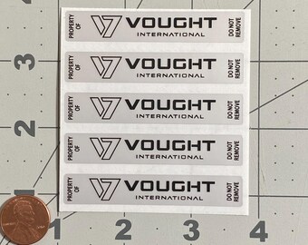 Vought International Video Game Stickers, Silver Matte Polyester (Pack of 5)