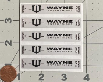 Wayne Enterprises Video Game Stickers, Silver Matte Polyester (Pack of 5)