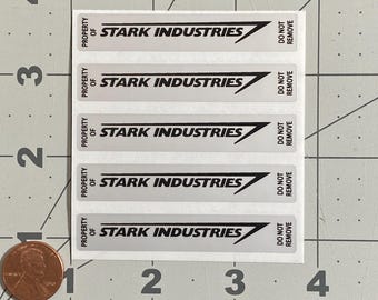 Stark Industries Video Game Stickers, Silver Matte Polyester (Pack of 5)